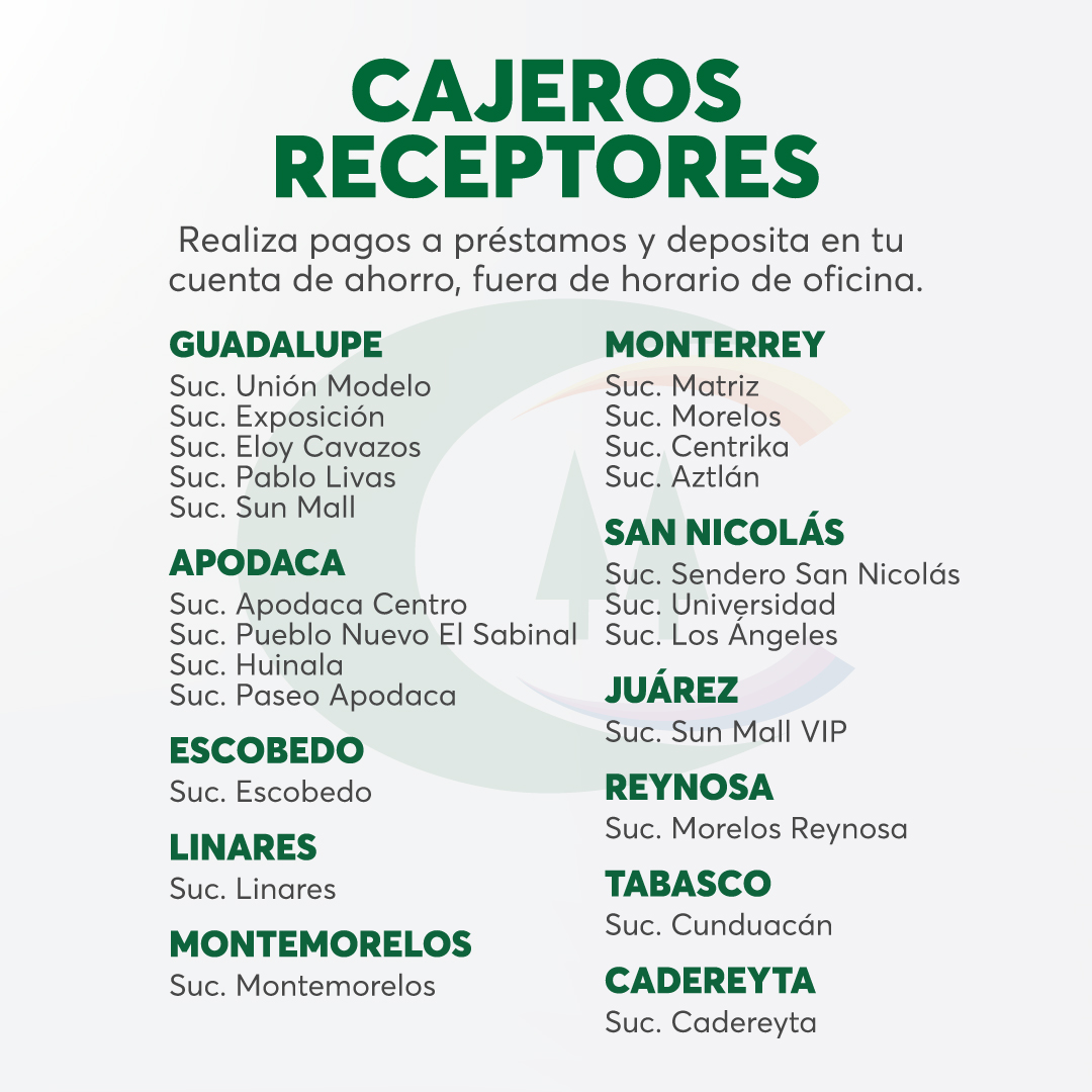 Cajeros Receptores