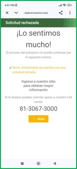 Solicitud pendiente